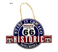 DiiliHiiri Cartel de Chapa Ruta 66 Placa Retro Letrero Estilo Vintage Metal para Decoración Hogar (Historic Route 66)