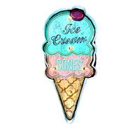 DiiliHiiri Cartel luminoso para Heladería - Original Cartel Retro De American Retro Sign para Bar Pub Cafeteria y Cocina. Decoración Letrero Vintage de los Años 50. 41x23x5cm (9113)