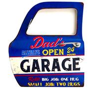 DiiliHiiri Cartel Retro Garage Letrero Cochera Estilo Vintage Puerta Espejo Coche Metálico Artesanía Accesorios Decoración Hogar Años 1950 Regalo para Papa