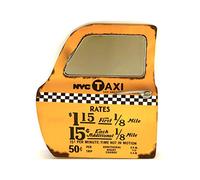 DiiliHiiri Cartel Retro Taxi Letrero Estilo Vintage Puerta Espejo Coche Metálico Artesanía Accesorios Decoración Hogar Años 1950 para Garage, Casa o Negocio