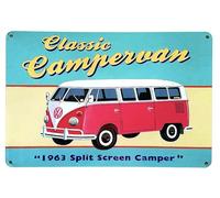 DiiliHiiri Cartel Vintage de Furgoneta Retro Camping 30x20cm - Póster Vintage Coche Americano - Letrero | Cartel Metálico Taller | Decoración Coches Motos | Estilo Retro | (2635-239)