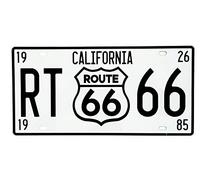 DiiliHiiri Placa de Ruta 66 Matrícula de Coche de EE.UU. Cartel Americana Vintage - Señal Route 66 Decoración Retro para Bar - Pub - Cafetería - Cueva de Hombre - Garage o Taller -30x15cm- (2651-7)