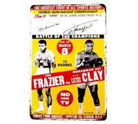 DiiliHiiri - Póster Antiguo de Boxeo: Muhammad Ali vs. Joe Frazier 1971 Metálico Vintage, 30x20 cm, Regalo para Entusiastas del Boxeo (2635-303)