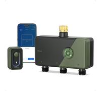 Diivoo Programador Riego WiFi 3 Zonas con Entrada de Latón, Riego Automático WiFi Compatible con Alexa/Google Assistant, 18 Programas de Riego, Retardo por Lluvia & Modo Niebla para Jardín y Césped