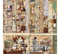 DiiWmme 24 hojas de papel vintage de animales para álbumes de recortes, papel de manualidades de 6 x 6 pulgadas para álbumes de recortes, tarjetas, decoupage, diario de bricolaje y álbumes de fotos