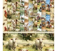 DiiWmme 24 hojas de papel vintage de animales para álbumes de recortes, papel de manualidades de 6 x 6 pulgadas para álbumes de recortes, tarjetas, decoupage, diario de bricolaje y álbumes de fotos