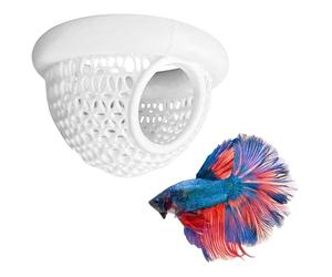 DiiWmme Cueva flotante para acuario para peces betta, decoración de túnel flotante segura, hamaca Betta y escondite de camarones para pecera, nano accesorios de acuario para fomentar la cría y reducir