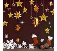 DiiWmme Guirnalda iridiscente de 30 pies, 3 piezas de decoraciones holográficas de fiesta para cumpleaños, bodas, decoraciones de fiesta al aire libre, temática bajo el mar y celebraciones navideñas