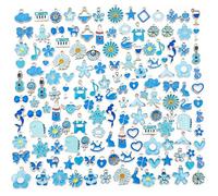 DiiWmme Juego de 100 dijes de metal con pintura esmaltada para hacer joyas, pulseras, collares, aretes y llaveros (estilos al azar), perfectos para regalos de vacaciones y manualidades, Multiple sizes