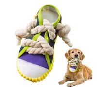 DiiWmme Juguete chirriante de goma de látex para perros, juguete masticable suave en forma de zapato para perros pequeños y cachorros, limpieza de dientes, reduce el aburrimiento (borde de suela