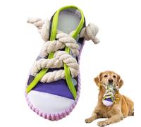 DiiWmme Juguete chirriante de goma de látex para perros, juguete masticable suave en forma de zapato para perros pequeños y cachorros, limpieza de dientes, reduce el aburrimiento (borde de suela