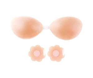 DiiWmme Sujetador Invisible Adhesivo Push Up, Silicona Reutilizable Sin Tirantes y Sin Espalda, Ajuste Seguro y Transpirable, Ideal para Vestidos Escotados, Boda y Fiestas, Mujer