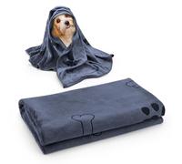 DiiWmme Toallas de microfibra para perros de secado rápido de 60 x 100 cm, toalla de baño para perros, murciélagos para todas las estaciones (gris)