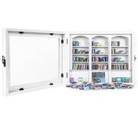 DIIWOODX Mini libros de ansiedad con 300 mini estanterías que sacuden tu ansiedad, biblioteca de libros en miniatura de madera para aliviar el estrés, decoración del hogar y la oficina, regalo único