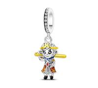 Dije colgante Sun Wukong, Dije para pulsera, Collar de pulsera Pandora compatible con