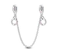 Dije de cadena de seguridad con tapón de goma para esposas, dije para pulsera, collar de pulsera Pandora compatible con