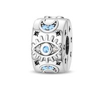 Dije de cierre de seguridad Ojo del Sol, Dije para pulsera, Collar de pulsera Pandora compatible con