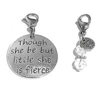 Dije de clip, construye tu propia pulsera, bolso, bolso, mensaje, inspirador, llavero, tirador de cremallera, joyería, Metal