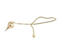 Dije de metal de adivinación para caña de adivinar de cobre, herramienta de búsqueda espiritual con acabado dorado, accesorio de detección portátil ligero (A)