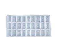 Dije de resina con palabras de símbolo hecho a mano molde para colgantes de joyería, espejo de energía símbolo runas