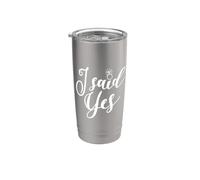 Dije que sí, despedida de soltera fiesta nupcial boda a juego Vaso térmico de acero inoxidable de doble pared