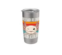 Dijeron que fuera único, yo dije Axolotl Retro Vaso térmico de acero inoxidable de doble pared