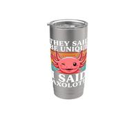 Dijeron que fuera único, yo dije Axolotl Retro Vaso térmico de acero inoxidable de doble pared