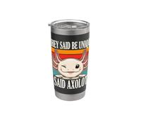 Dijeron que fuera único, yo dije Axolotl Retro Vaso térmico de acero inoxidable de doble pared