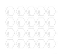 Dijes acrílicos para copas de vino, paquete de 20 marcadores de bebidas de cóctel en blanco para fiestas, bodas, baby showers, etiquetas de nombre para tazas y vasos, corazón hexagonal redondo