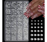 Dijes artísticos de resina para uñas con diseños de corazón cuadrado y lágrima para manicura creativa, conjunto de decoraciones de uñas de resina