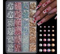 Dijes artísticos de resina para uñas con diseños de corazón cuadrado y lágrima para manicura creativa, conjunto de decoraciones de uñas de resina