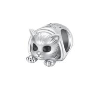 Dijes colgantes casa gato cálido y lindo plata esterlina 925 pulseras collares cumpleaños mujer