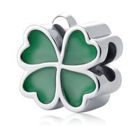 Dijes con Forma de Trébol Abalorio Pandora Moments Plata de ley 925 Suerte para Pulsera Joyas de la Suerte