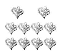 Dijes de corazón calados de aleación para proyectos DIY, disfraces de cosplay, regalos. Diseño sencillo.