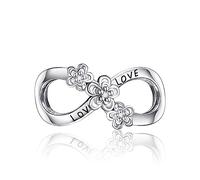 Dijes de piedra natal para pulsera y collar europeos, plata de ley 925, colgante de corazón de amor, cumpleaños, día de la madre, joyería regalos para mujeres y niñas, Plata esterlina