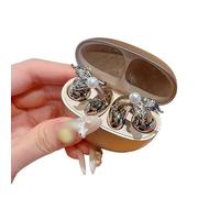 Dijes decorativos de diamantes de imitación compatibles con Oppo Enco Clip2, accesorios de auriculares de cristal brillante para uso diario (cola plateada)