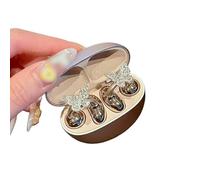 Dijes decorativos para auriculares de diamantes de imitación compatibles con Oppo Enco Clip2, accesorios de auriculares de cristal brillante para uso diario (mariposa rosa)