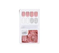 dijiusidy 1 Juego de Pegamento para uñas, limas de Punta de Longitud Media, Estilo Cuadrado, calcomanías artísticas, Herramienta de Belleza Artificial, Kit de manicura DIY, Tipo27, F635