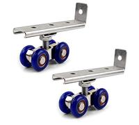 dijiusidy 2 unids/set rodillo de puerta corredera 4/8 ruedas colgador de puertas universal rueda colgante de Para madera polea de riel de Metal para armario cocina, 71x34x20mm
