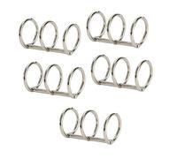 dijiusidy 5 carpetas de hojas sueltas de metal 3 anillas para encuadernación diarios viaje, con lomos peines negros 30 mm, Plata, 20mm