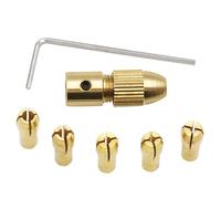 dijiusidy 7 unids/Set Mini Taladro eléctrico Collet portátil Profesional reemplazo Desmontable Reutilizable Mandriles Herramienta con Llave, 2mm