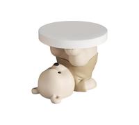 dijiusidy Auxiliar con Estatua de Oso artístico, Elegante y Moderna Escultura de Resina para Dormitorio, Sala Estar pequeña, decoración del hogar, Auxiliar con Escultura Resina Moderna,