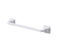 dijiusidy Barra de Toalla Individual, Ducha, Cocina, baño, Estante montado en la Pared, Barra para Bata, Estante Autoadhesivo, Soporte de plástico para el hogar, Blanco, 34cm