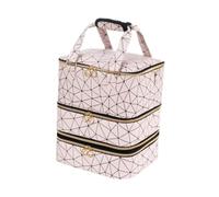 dijiusidy Bolsa organizadora de esmaltes de uñas 3 capas con capacidad para 84 botellas y estuche portátil para herramientas y accesorios uñas. Organizador esmaltes con capacidad para 84 botellas y