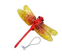 dijiusidy Clip de cuerda colgante cómodo, artefacto repelente de mosquitos físico seguro, modelo de libélula simulada de PVC, juguete colgante, Pequeña libélula roja