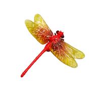 dijiusidy Clip de cuerda colgante cómodo, artefacto repelente de mosquitos físico seguro, modelo de libélula simulada de PVC, juguete colgante, libélula roja
