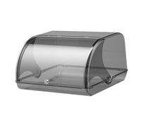 dijiusidy Contenedor rústico para Guardar Pan con Tapa para exhibir Pan o refrigerios, manteniendo la encimera Limpia. Caja organizadora para despensa, Gris Claro, 30x13x27cm