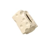 dijiusidy Dispensador de pañuelos de cerámica para, porta servilletas, duradero y larga duración, con un acabado suave que le da un toque elegante, Beige, 15.5 x 12 x 9 cm