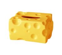dijiusidy Dispensador de pañuelos de cerámica para, porta servilletas, duradero y larga duración, con un acabado suave que le da un toque elegante, Amarillo, 15.5 x 12 x 9 cm