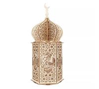 dijiusidy Elegante farol de Para madera hueco para Ramadán, decoración islámica para el hogar, luces de farol Ramadán Kareem, Eid Mubarak, diseñado para, A, 24 * 10 * 10cm